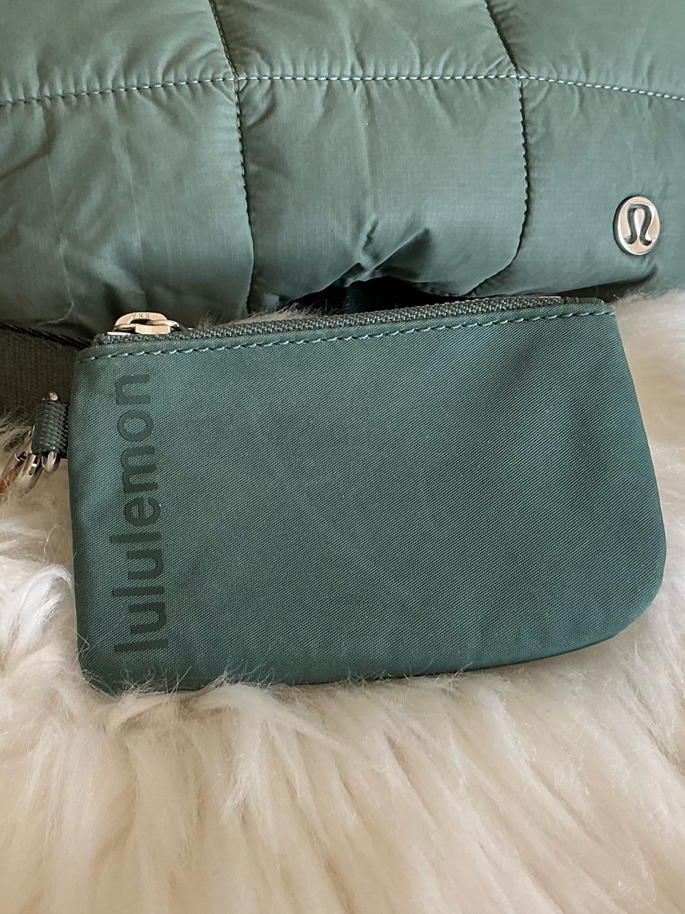 lululemon athletica Forest Green Zip Coin Pouch
